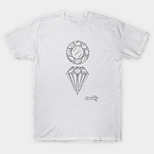 Diamond Cut vintage patent drawing T-Shirt